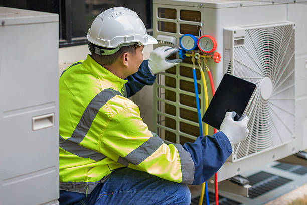 Professional Ductwork Repair technician working in Keasbey, NJ